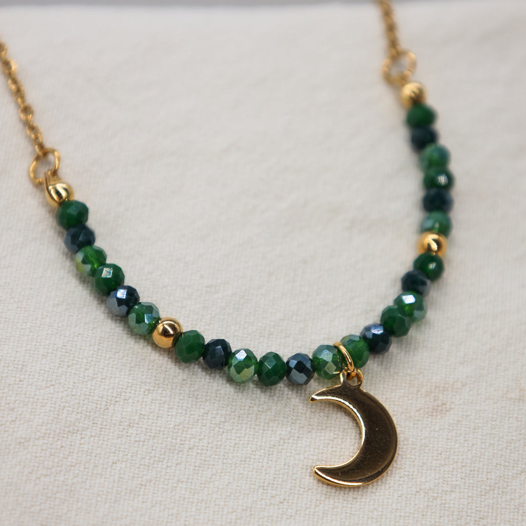 Halskette Luna – Edelstahlkette mit Murano-Steinen