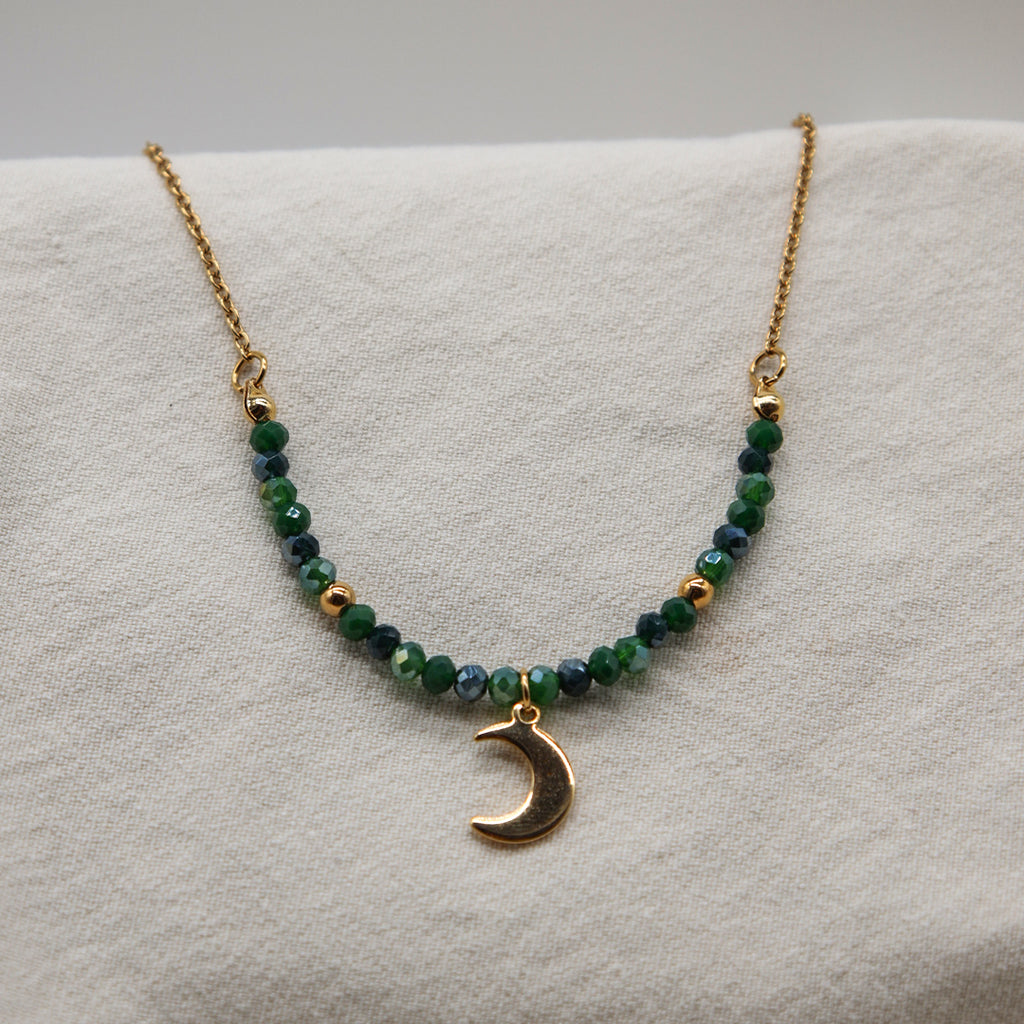 Halskette Luna – Edelstahlkette mit Murano-Steinen