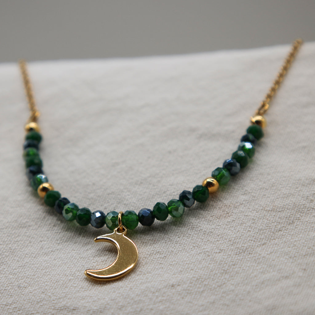 Halskette Luna – Edelstahlkette mit Murano-Steinen