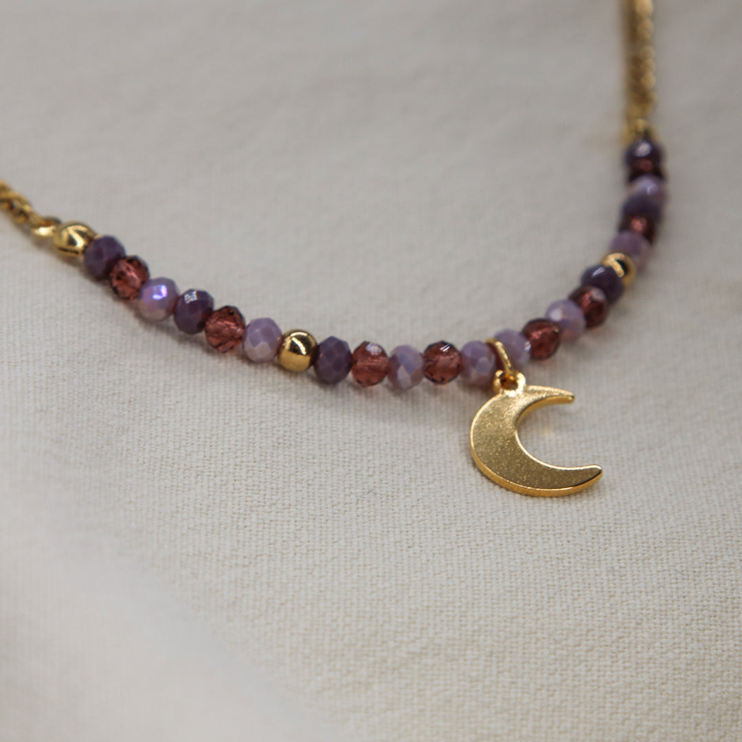 Halskette Luna – Edelstahlkette mit Murano-Steinen