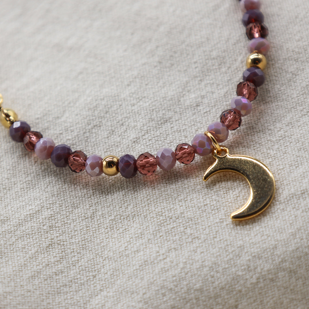 Halskette Luna – Edelstahlkette mit Murano-Steinen