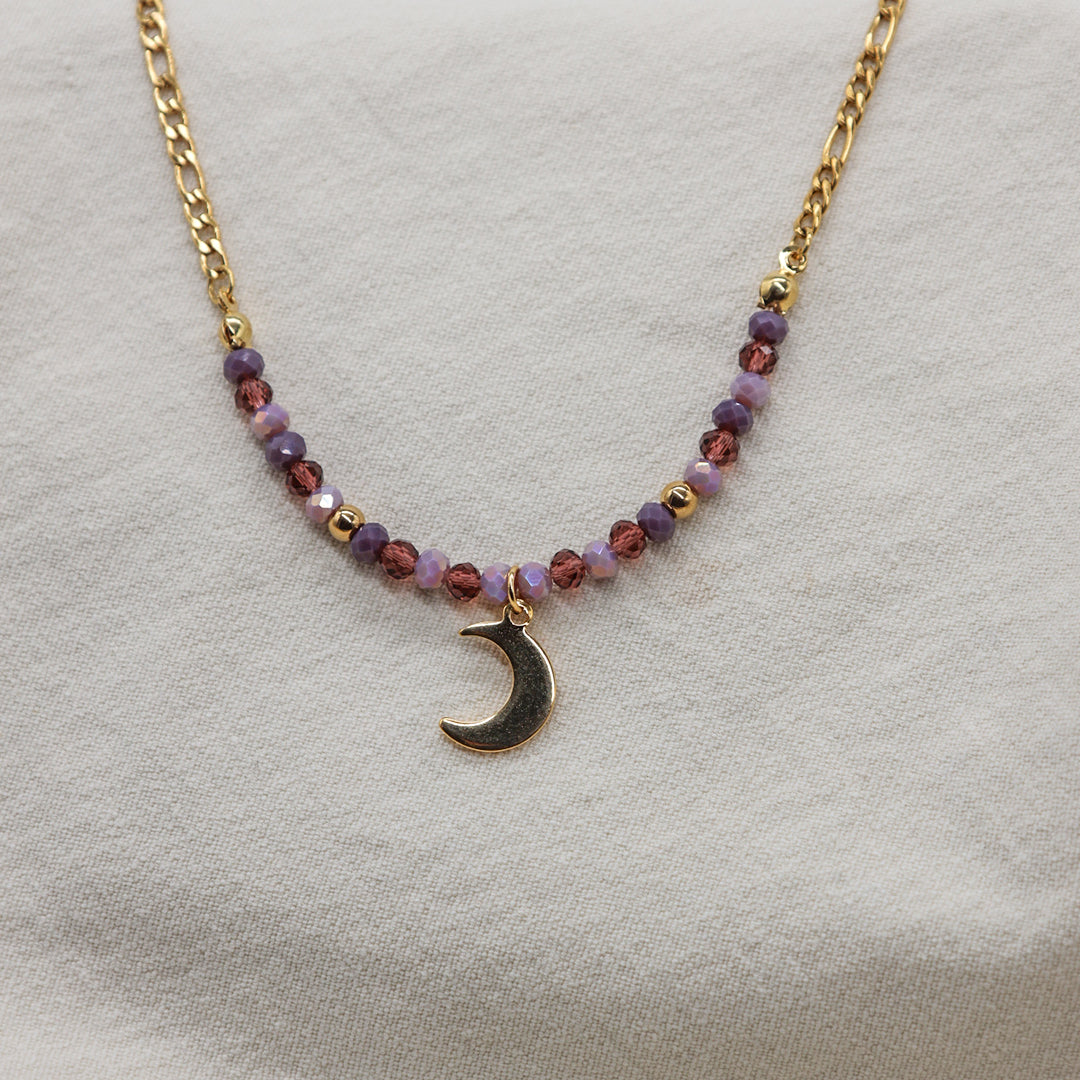 Halskette Luna – Edelstahlkette mit Murano-Steinen