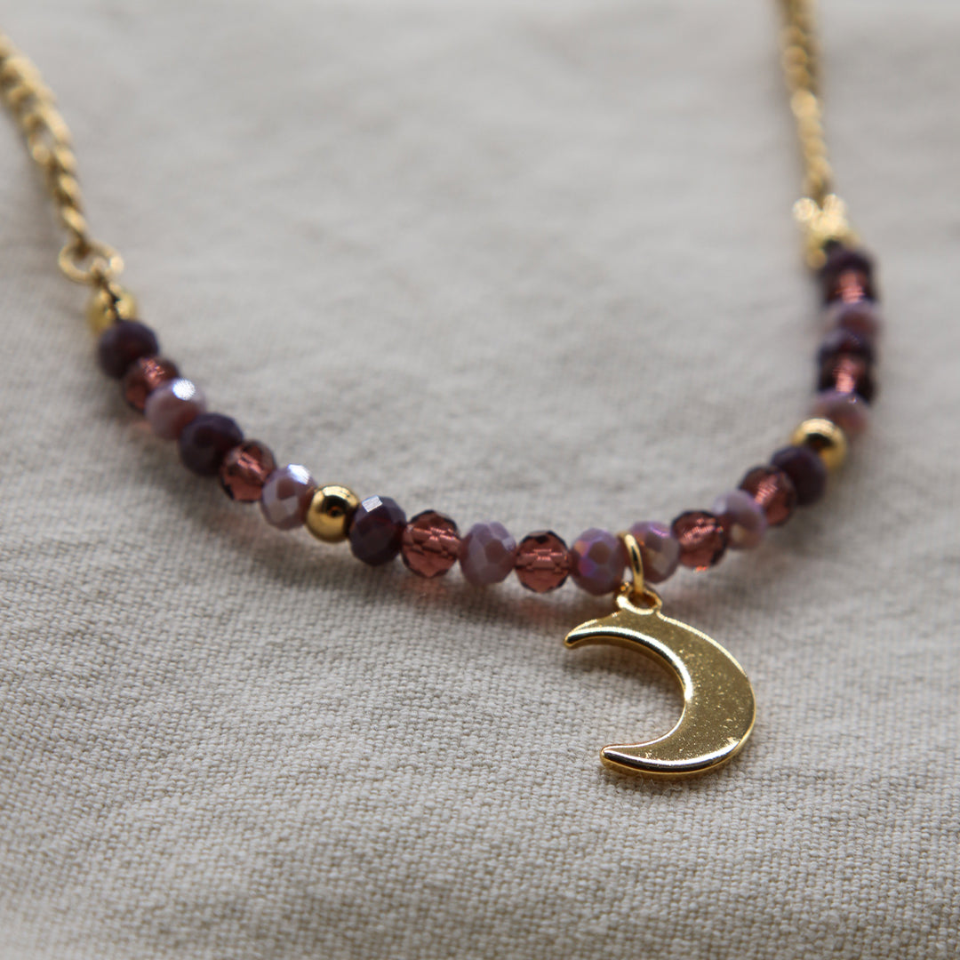 Halskette Luna – Edelstahlkette mit Murano-Steinen